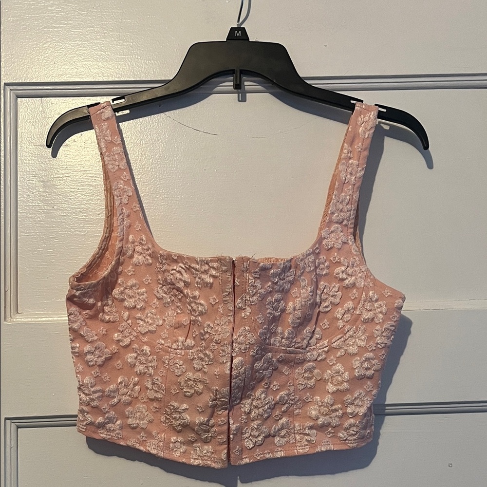 Wild Fable Pink Floral Corset Top